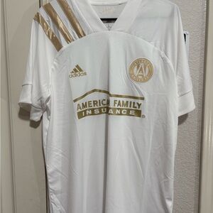Adidas White and Gold Men's Jersey